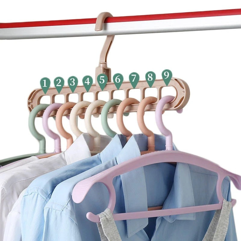 Organizador de Ropa Multifuncional 9 en 1 — Ahorra Espacio en tu Clóset